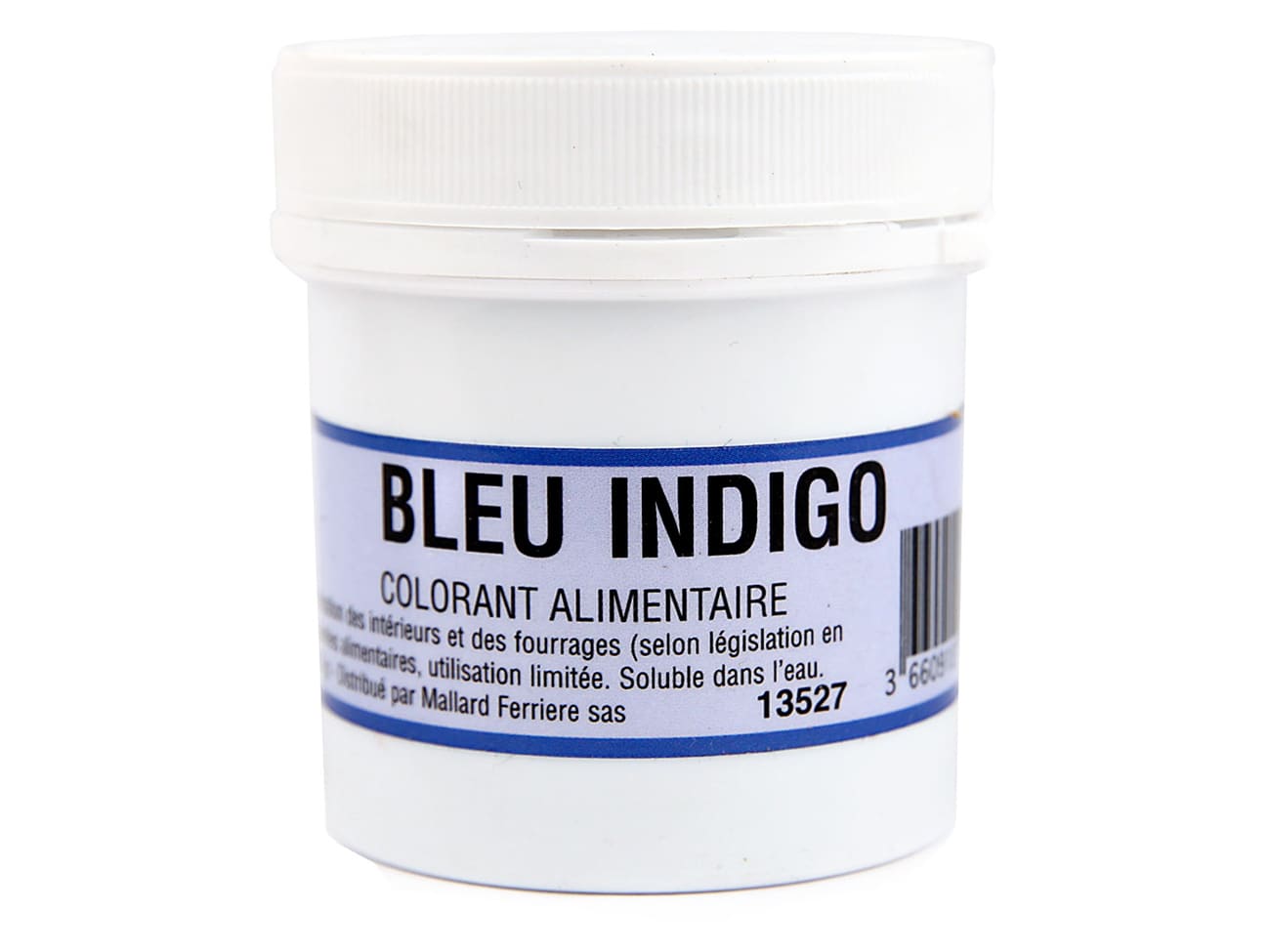 Colorant poudre bleu indigo - hydrosoluble - 20 g - Mallard Ferrière