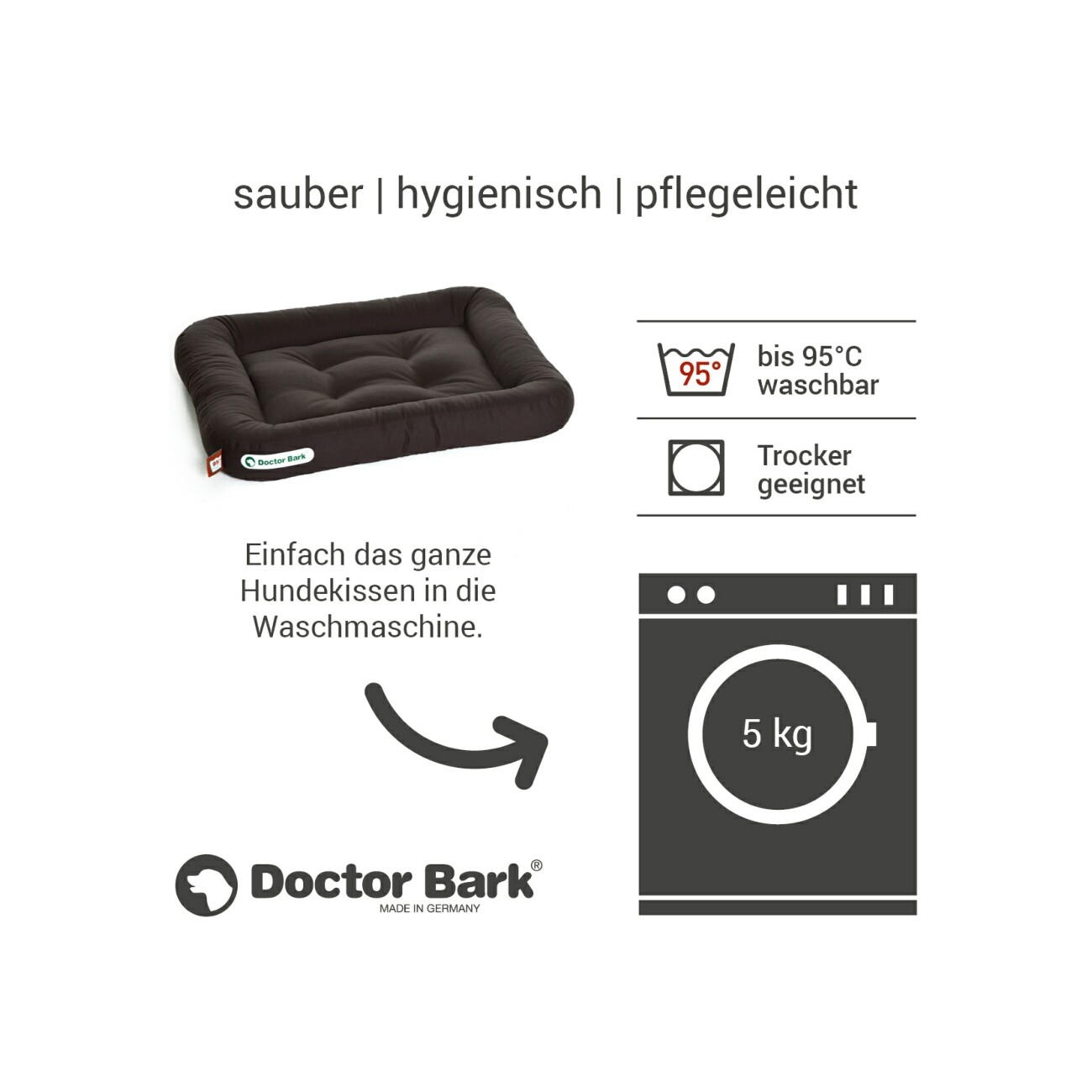 Doctor Bark Lounge-Kissen braun S
