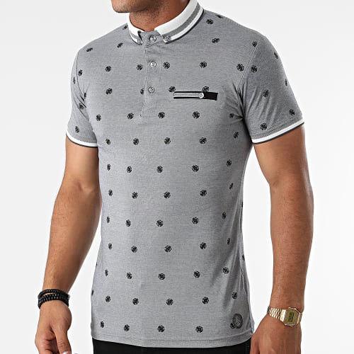 Polo Manches Courtes Twiggy Gris Anthracite Chiné