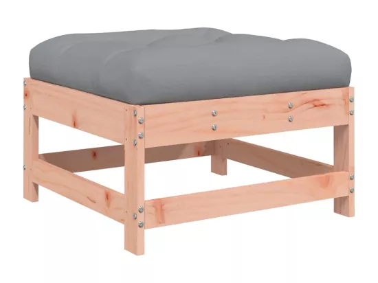 Repose-pieds de jardin et coussins lot de 2 bois massif douglas