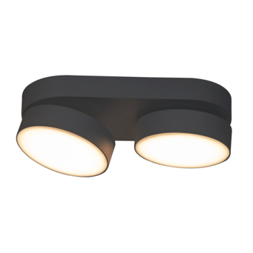 Lutec Connect plafondspot Stanos zwart 22cm 16W