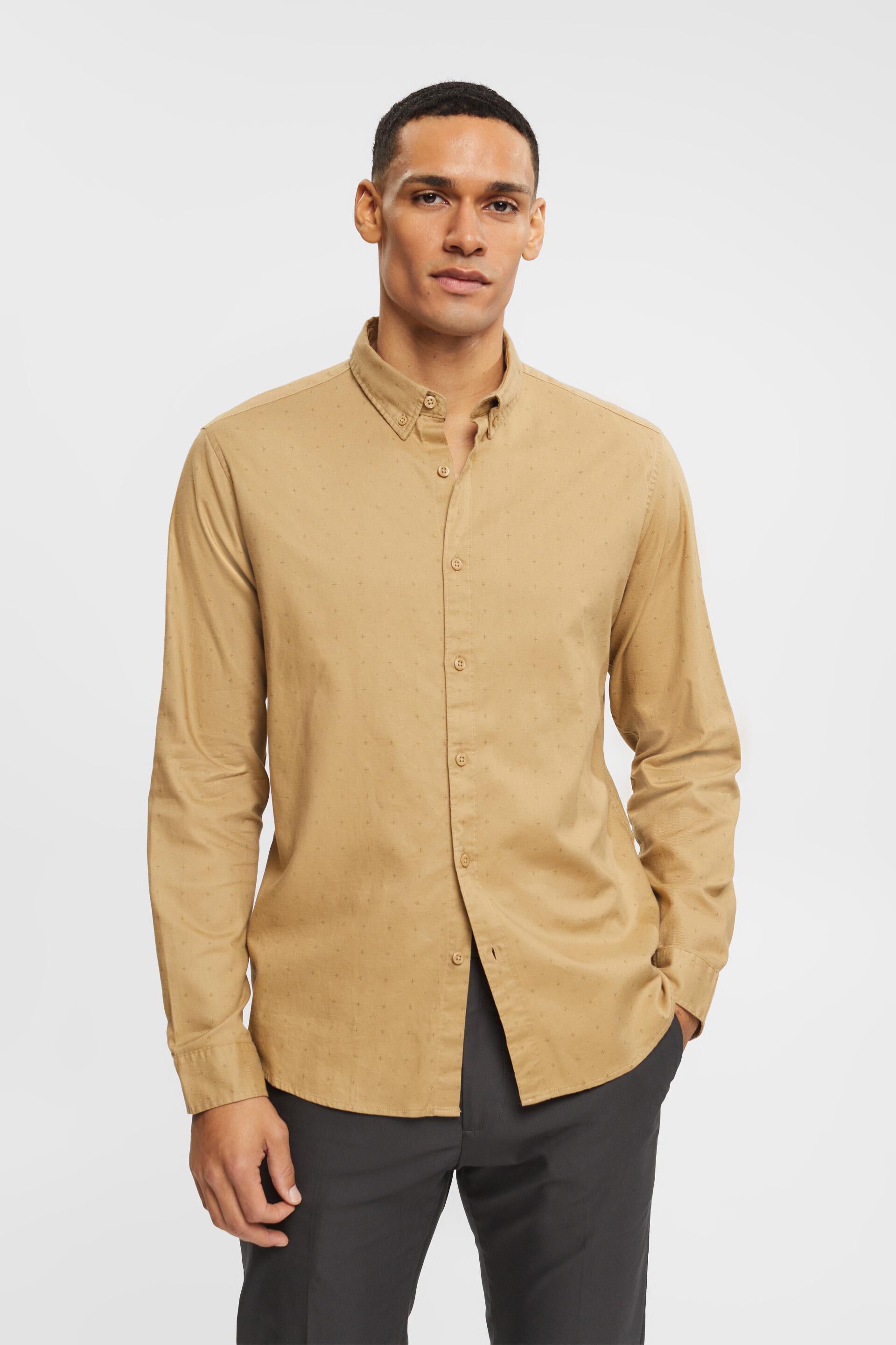 Chemise à col boutonné ornée d’un mini-imprimé