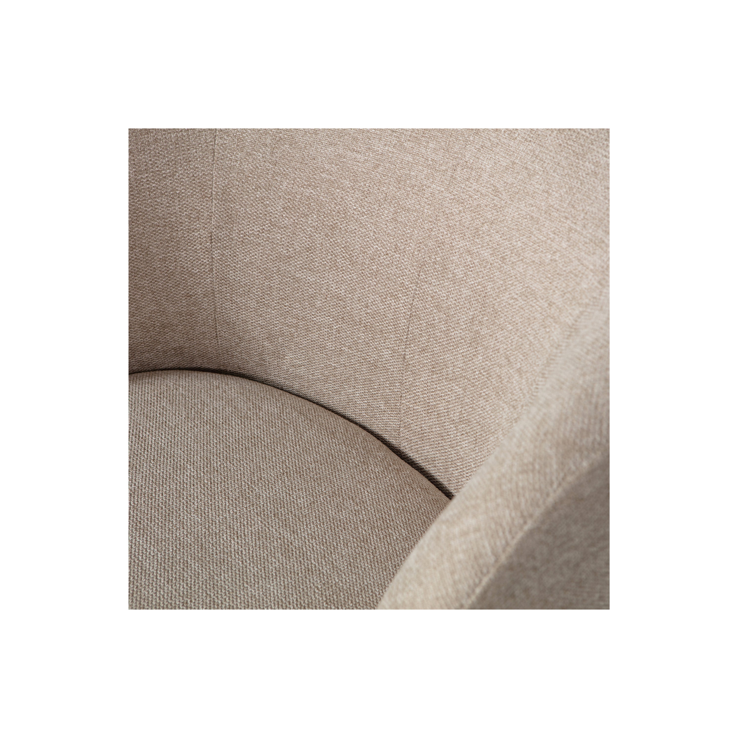 WOOOD Serra Draaifauteuil - Polyester - Zand - 75x70x69