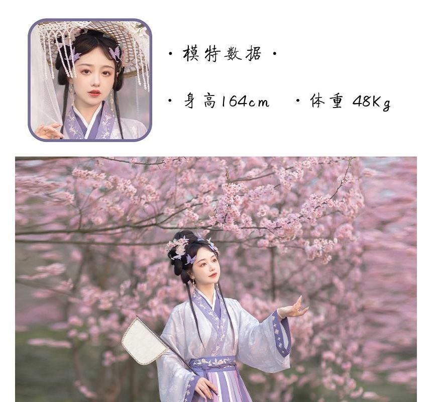Francoix - Hanfu-kostuumset met lange mouwen en kleurblokken