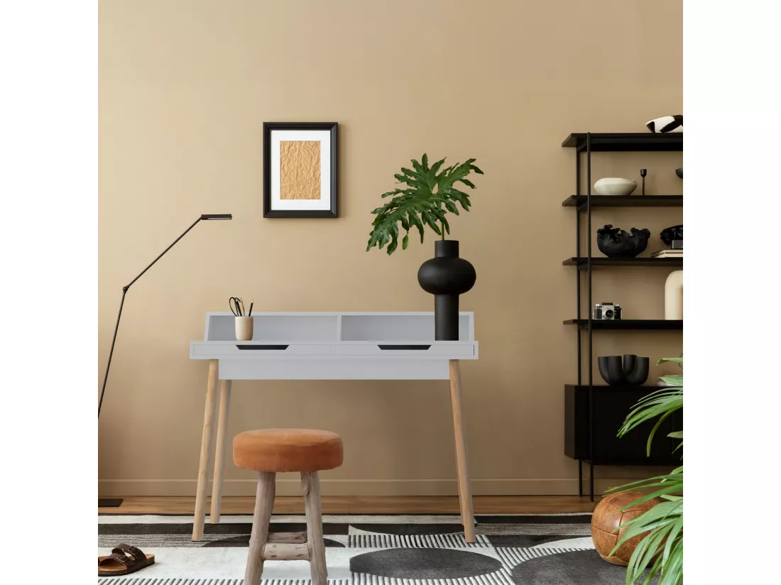 table de bureau - Bois - 110 cm - Blanc - Eaton