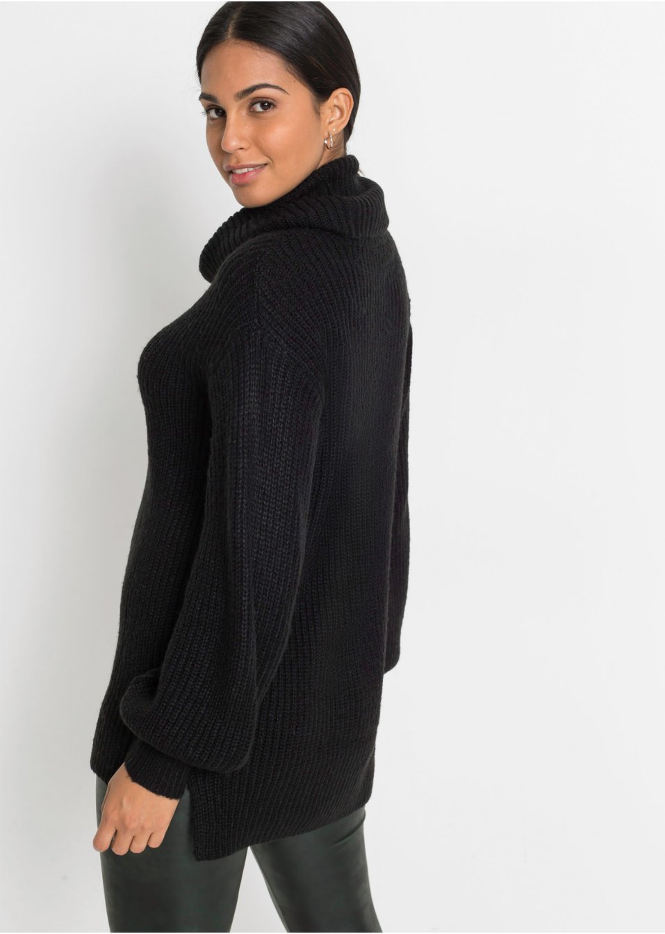 Pull col roulé