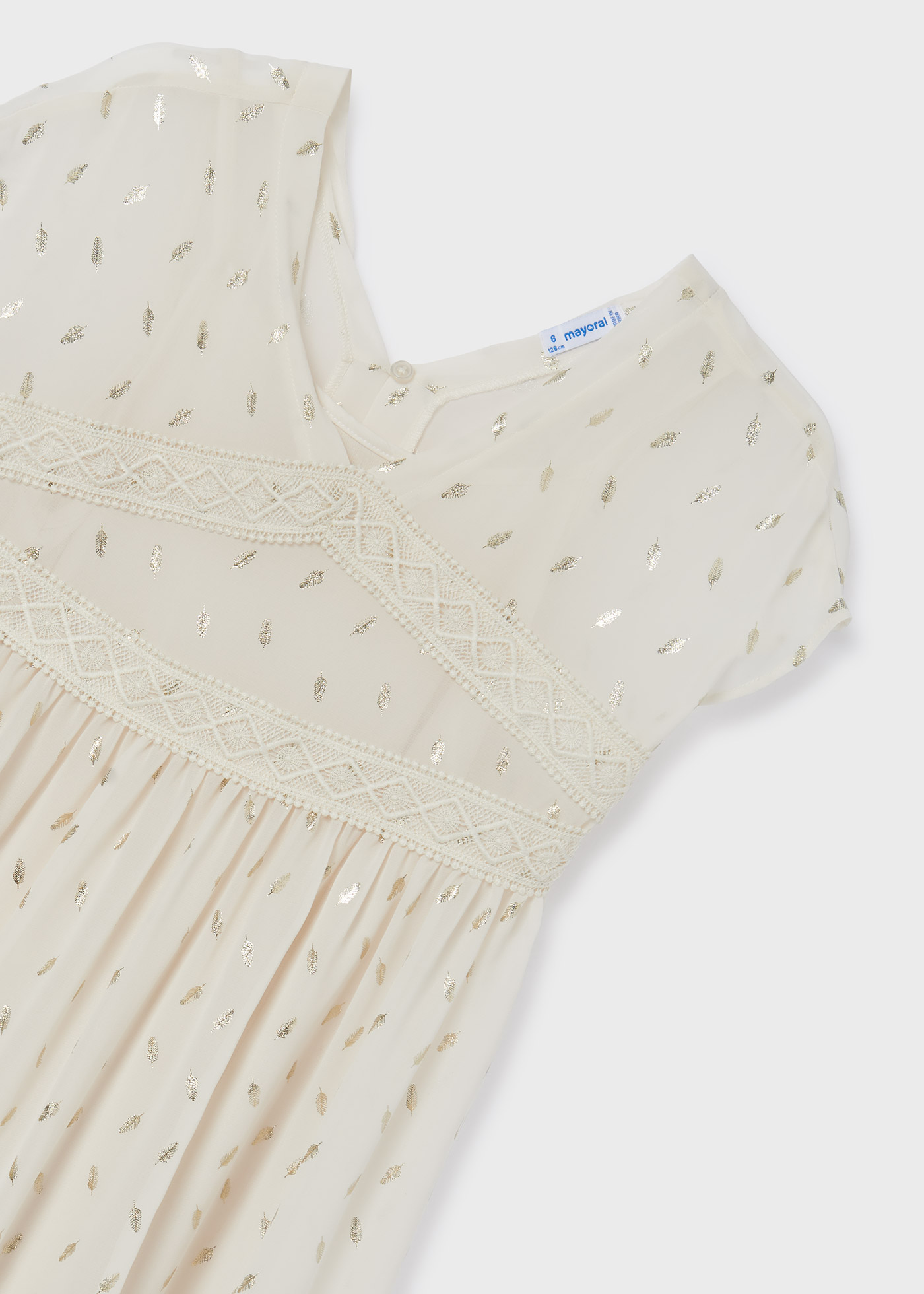 Vestido com estampa metálica para meninas