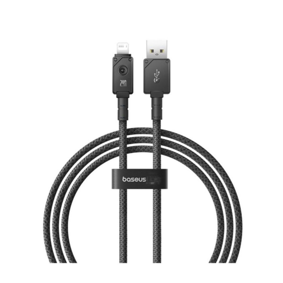 (2m) 20W USB C auf Lightning Nylon Ladekabel Power Delivery Datenkabel - Schwarz