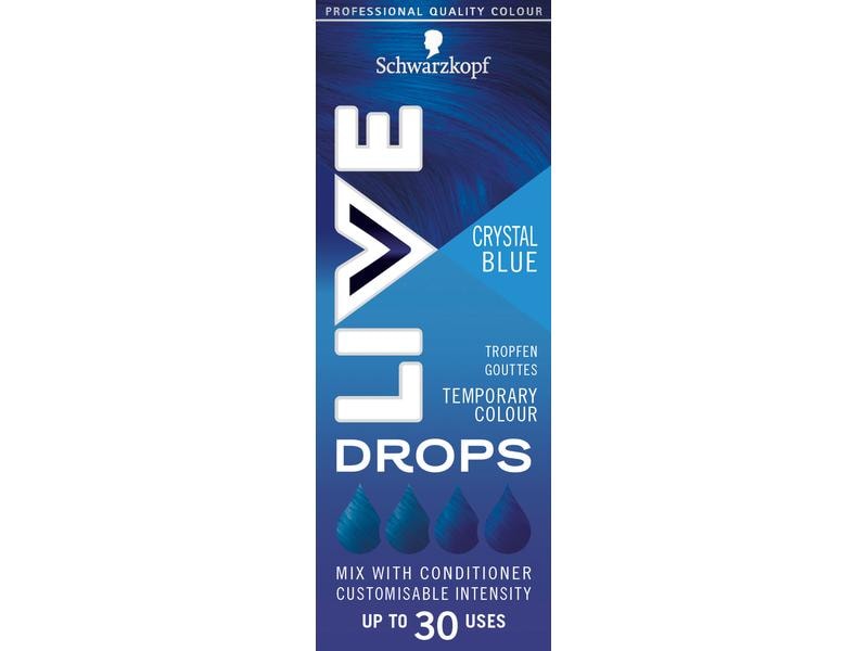 Schwarzkopf LIVE Haarcoloration Drops Crystal Blue Hochpigmentierte Haarfarbe