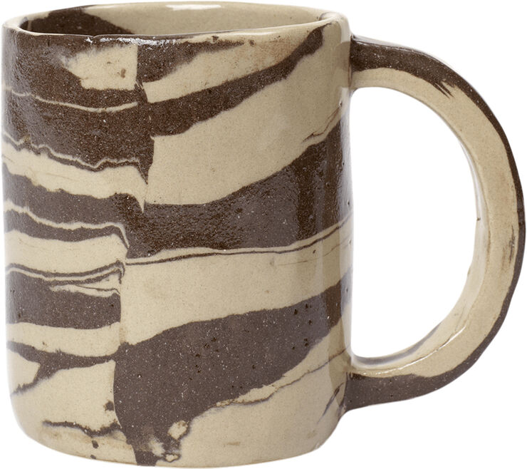 ferm LIVING Ryu Mug - Tall - Sand/Brown Sand/brown