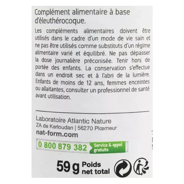 Nat & Form Original Eleutherococcus 200 cápsulas