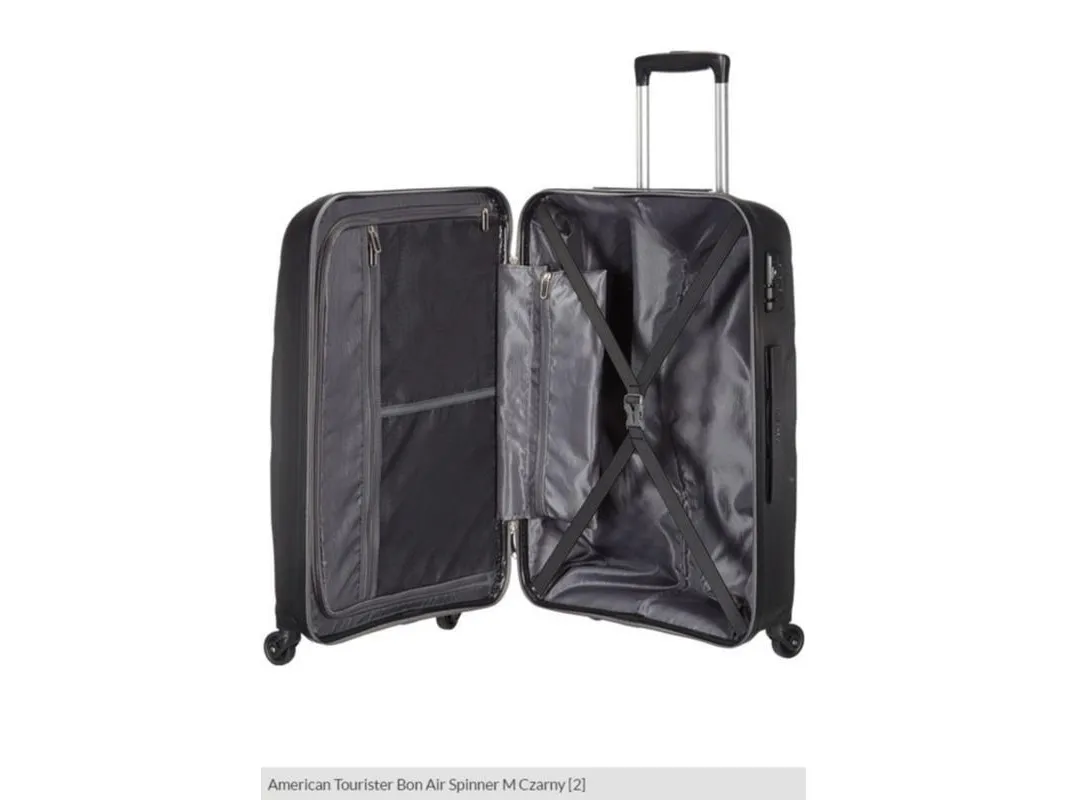 American Tourister Bon Air, Spinner, Sort, Polypropylen (PP), 4 hjul, 1 stk, 53 L