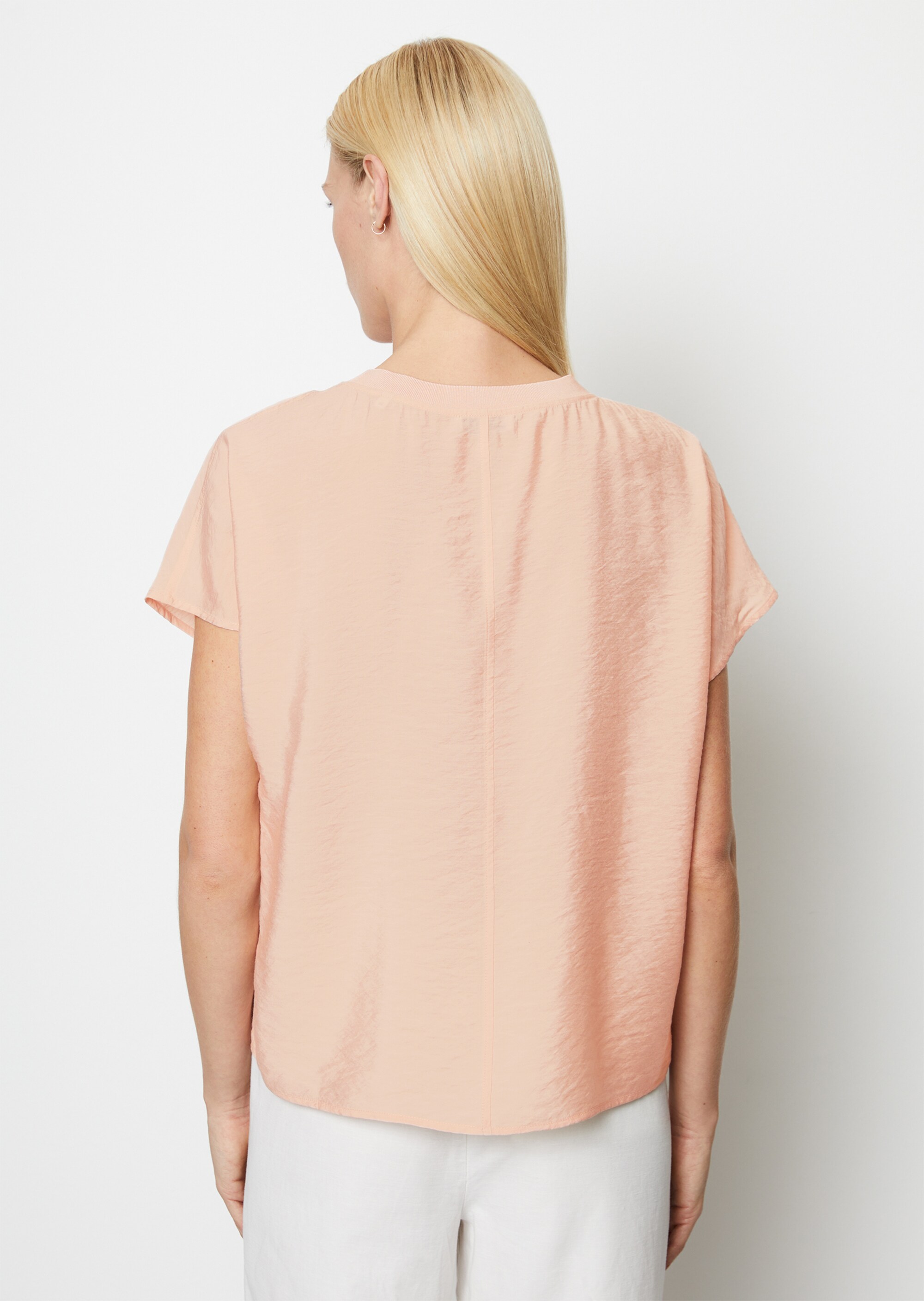 Blusenshirt regularaus Viskose-Mix-Crinkle
