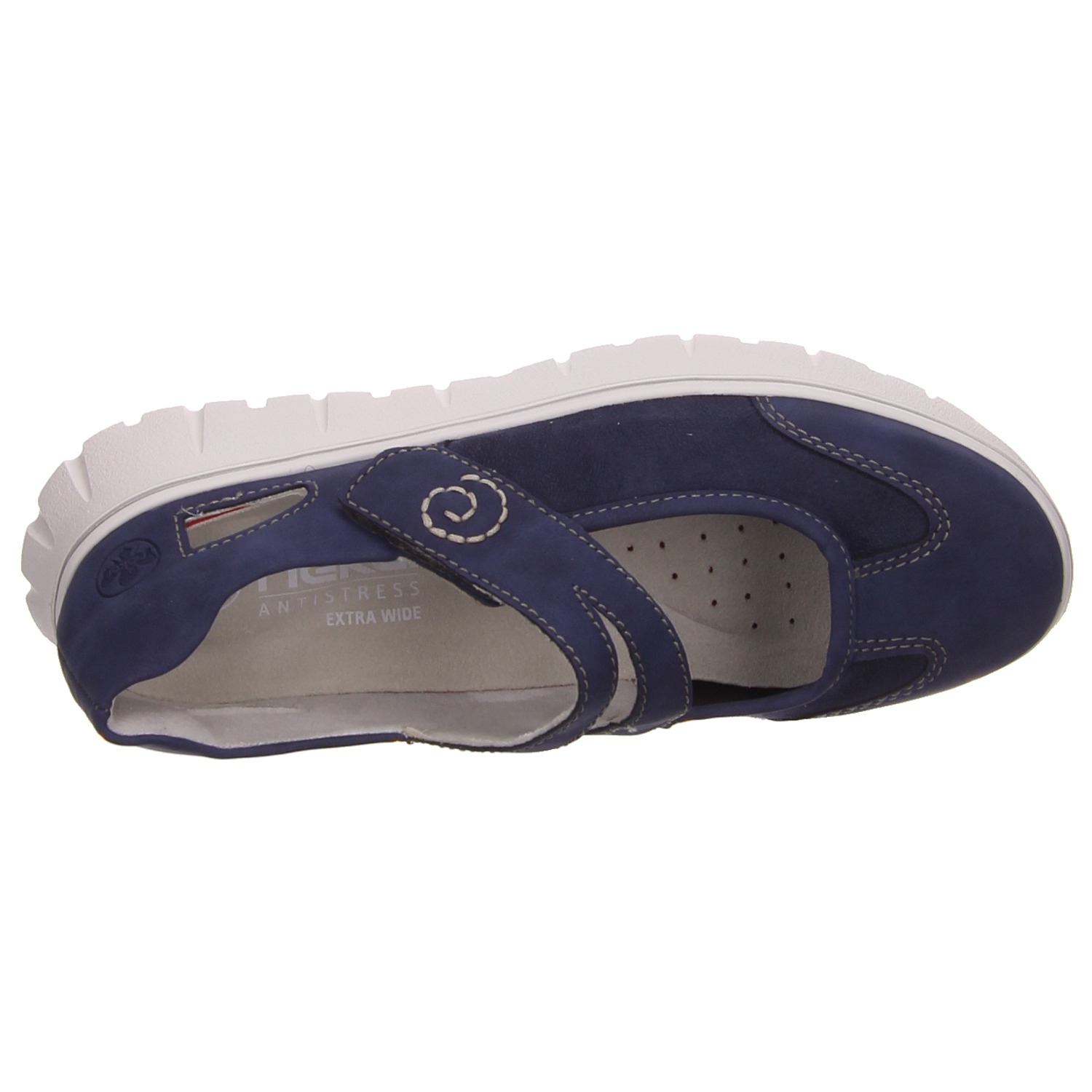 Rieker Spangenballerina blau blau