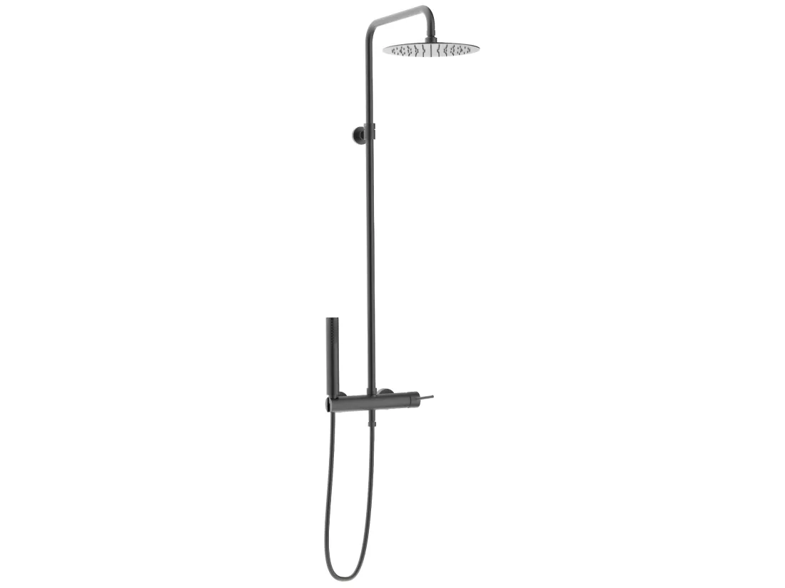 Luisa colonne de douche mécanique gris gun métal - Essebagno