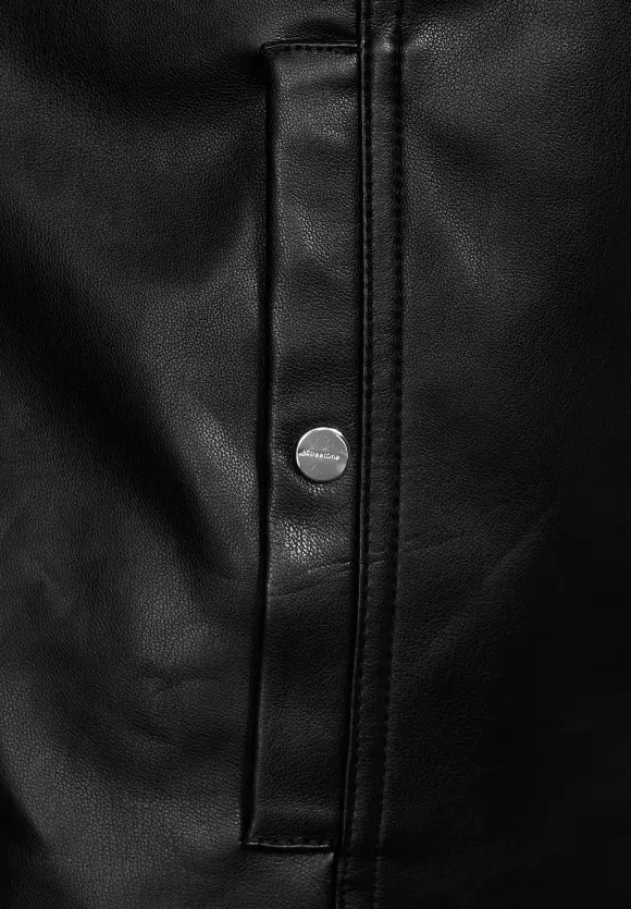 Jacke in Lederoptik - Black