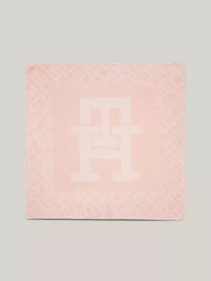 Lenço quadrado grande Essential Chic TH Monogram