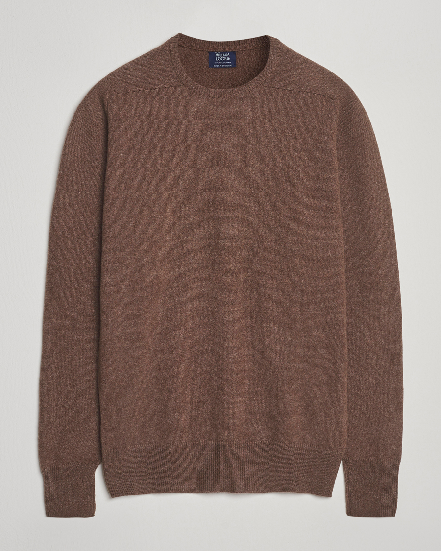 William Lockie Melrose Cashmere Crew Neck Mocha