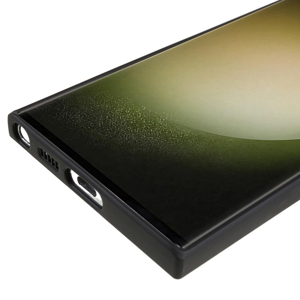 Samsung Galaxy S23 Ultra 5G Gummi Case Hülle mit Kameraschutz - Schwarz (Matt)