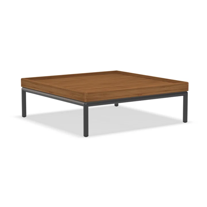 HOUE - LEVEL-LEVEL 2 Couchtisch, 81 x 81 cm, Bambus / dunkelgrau