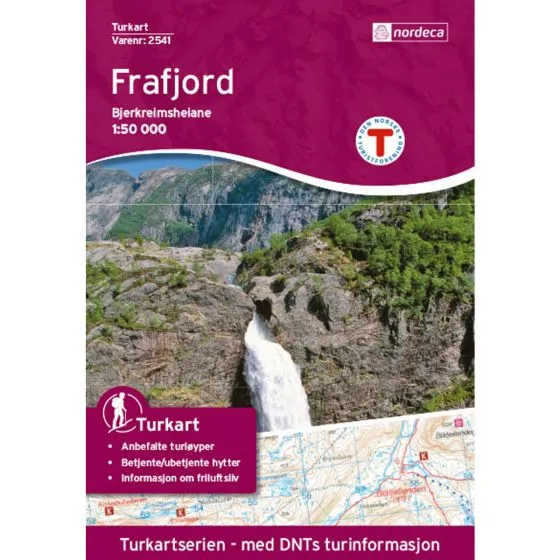 Nordeca Frafjord-Bjerkreimsheiane Turkart 1:25 000