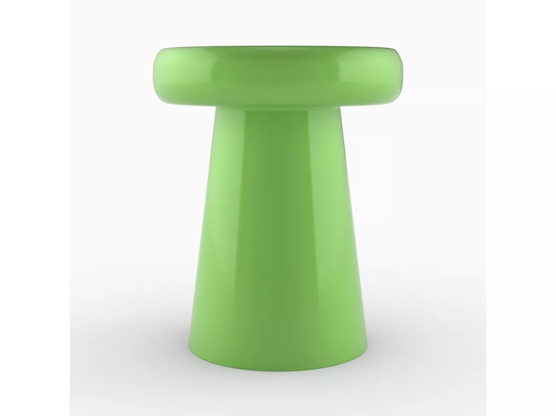 Table d'appoint ronde en métal vert D40 cm - Anouk