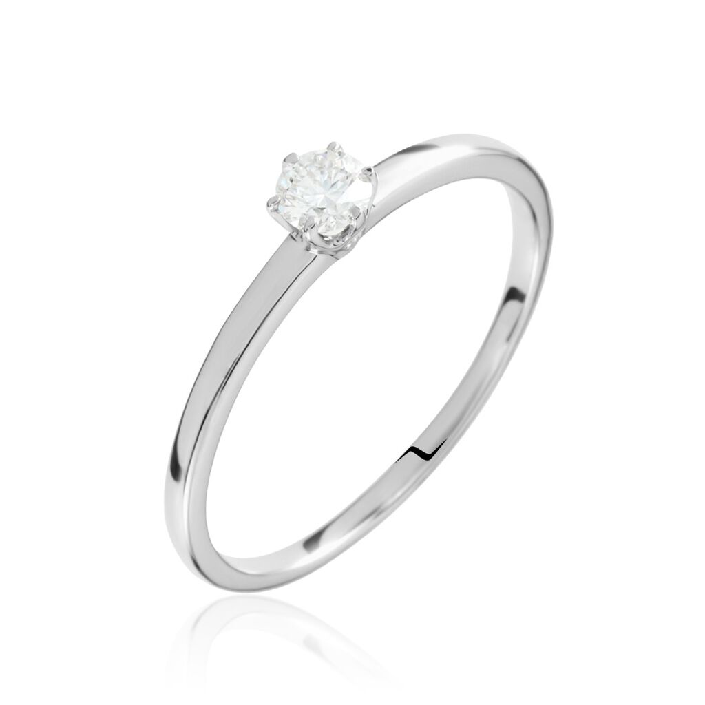 Solitaire  Natalia Pl Platine Blanc Diamant