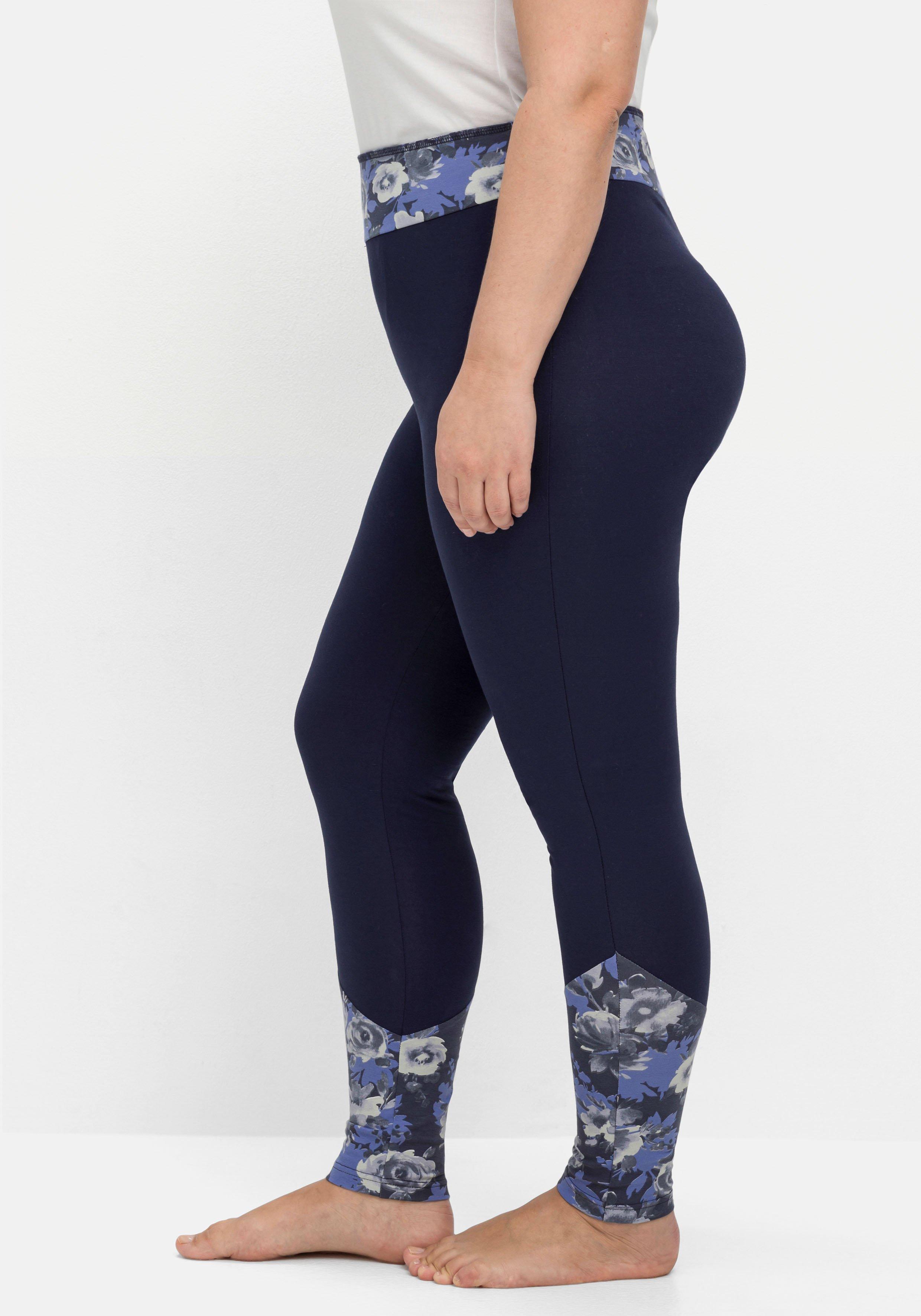 Leggings mit Blumendruck und Shaping-Bund