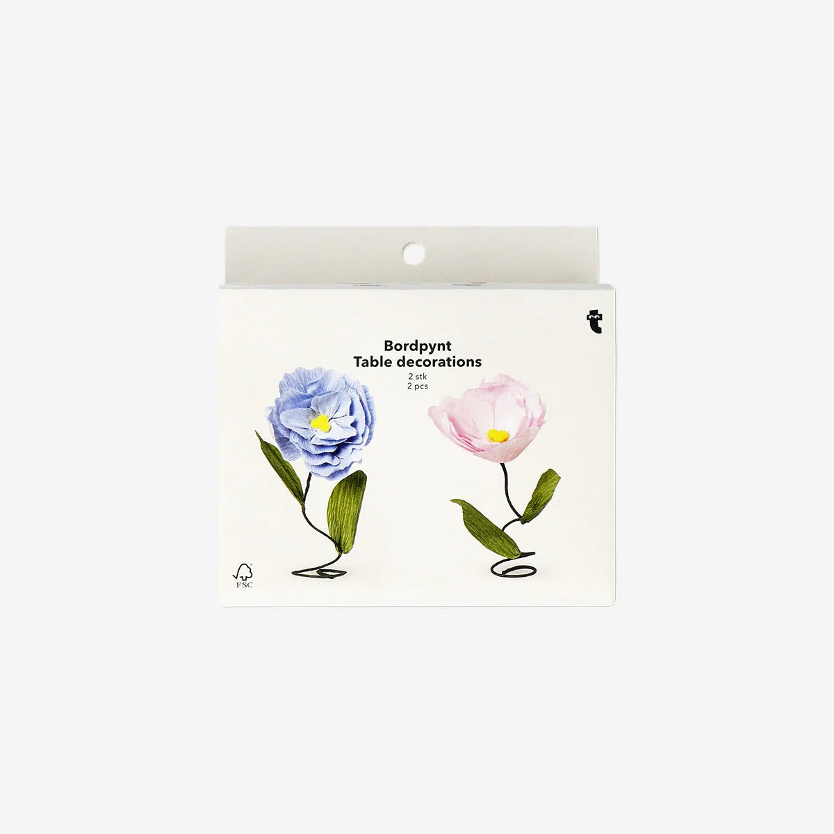 Borddekorationer med sommerblomster - 2 stk.