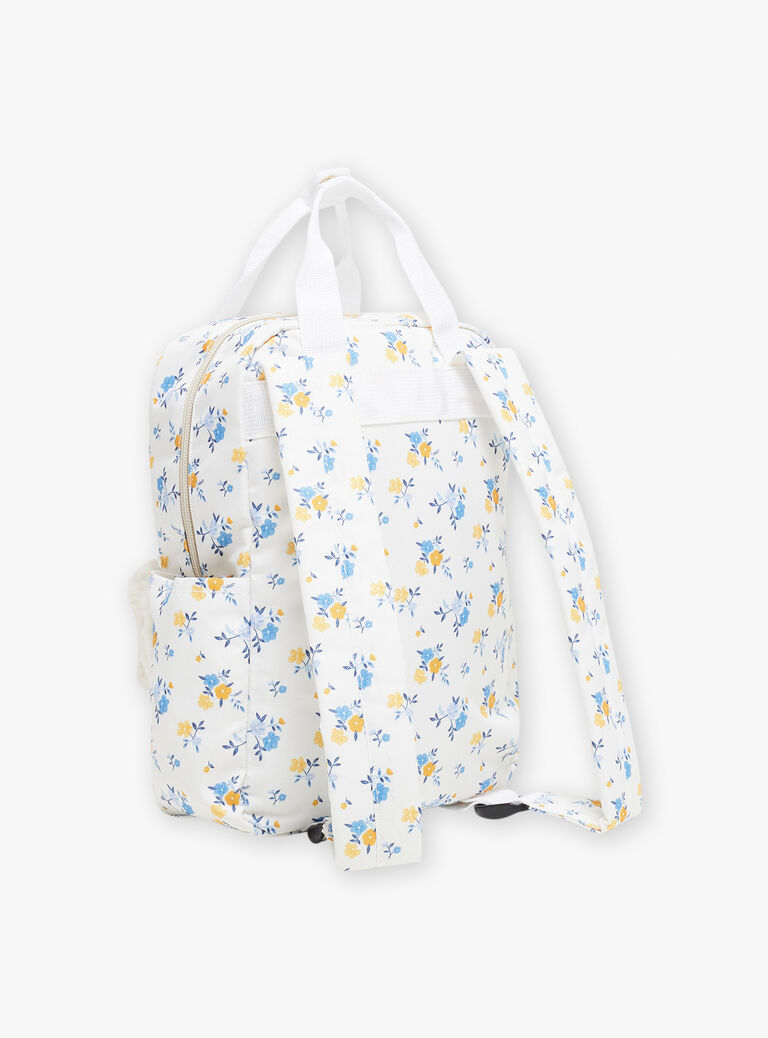 Sac à dos à imprimé fleuri en popeline