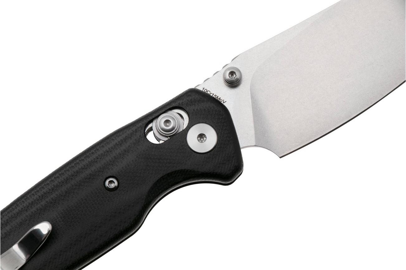 Bestechman Cicada's Wing BMK06I Stonewashed 10Cr15MoV, Black G10, zakmes
