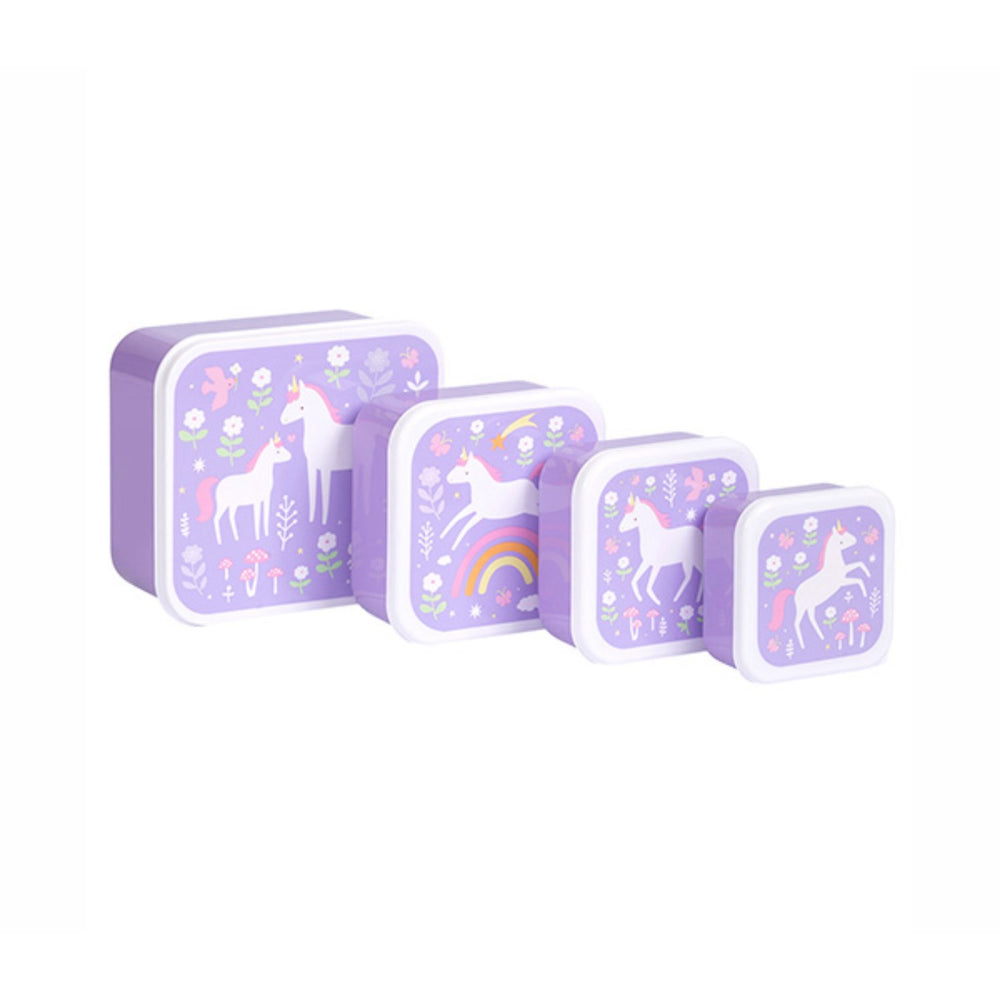Køb A Little Lovely Company Unicorn Dreams Lunch & Snack Box Sæt