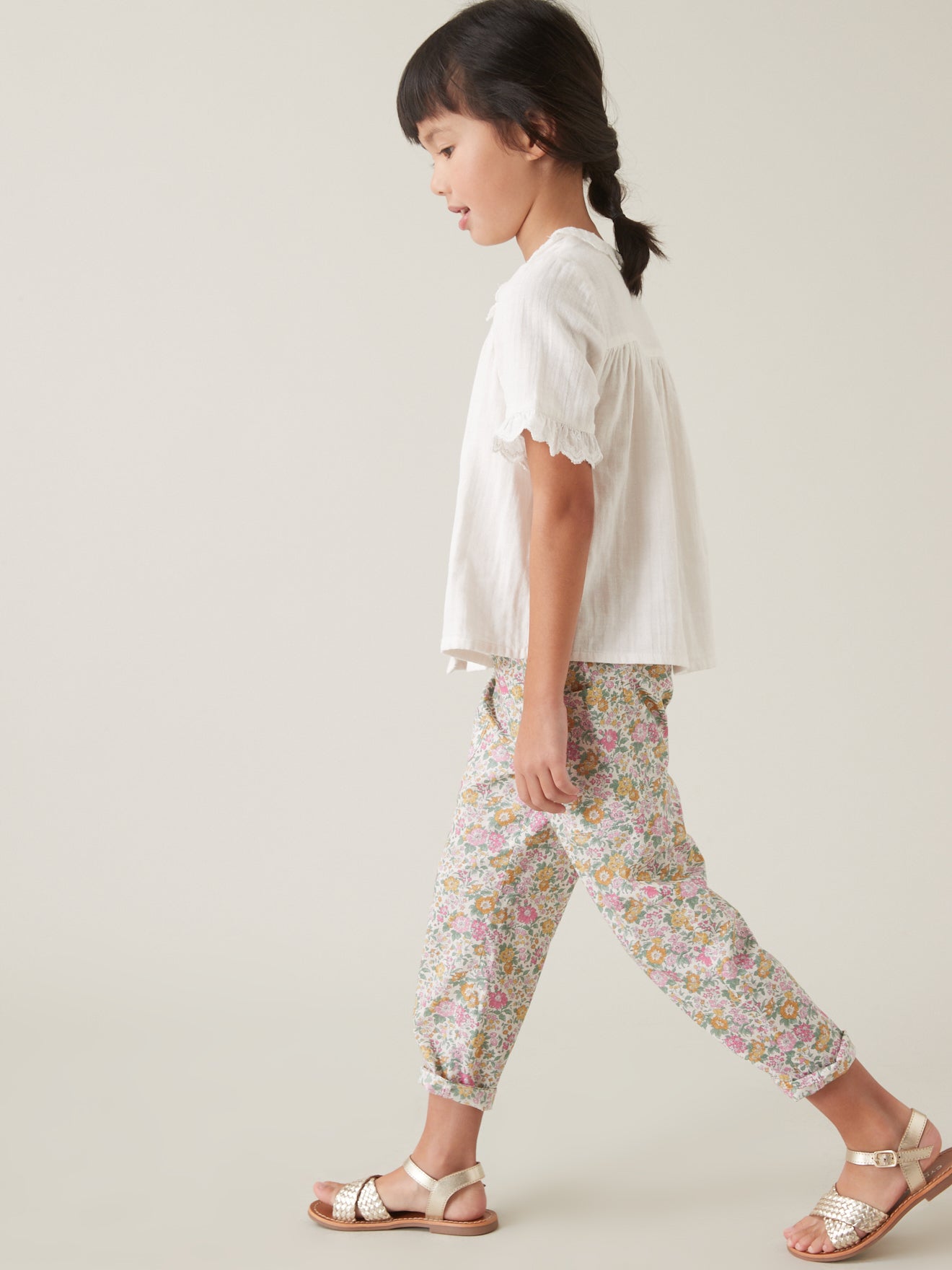 Chemise Fille avec broderie anglaise