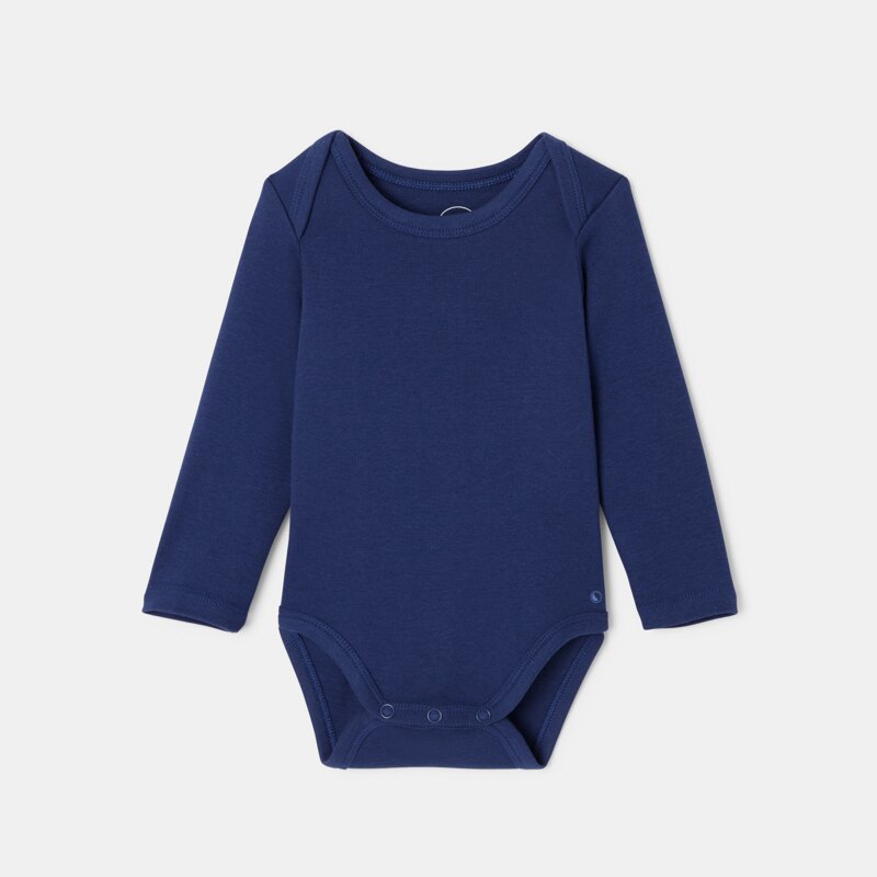 Lot de 3 bodies manches longues en coton bio bleu mixte Absorba Bleu