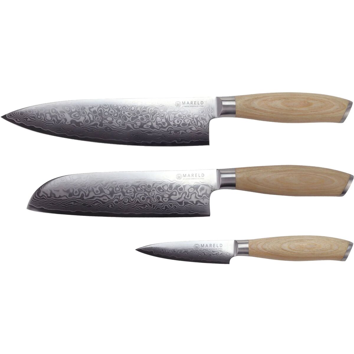 Akio Santoku knivsett, 3 kniver