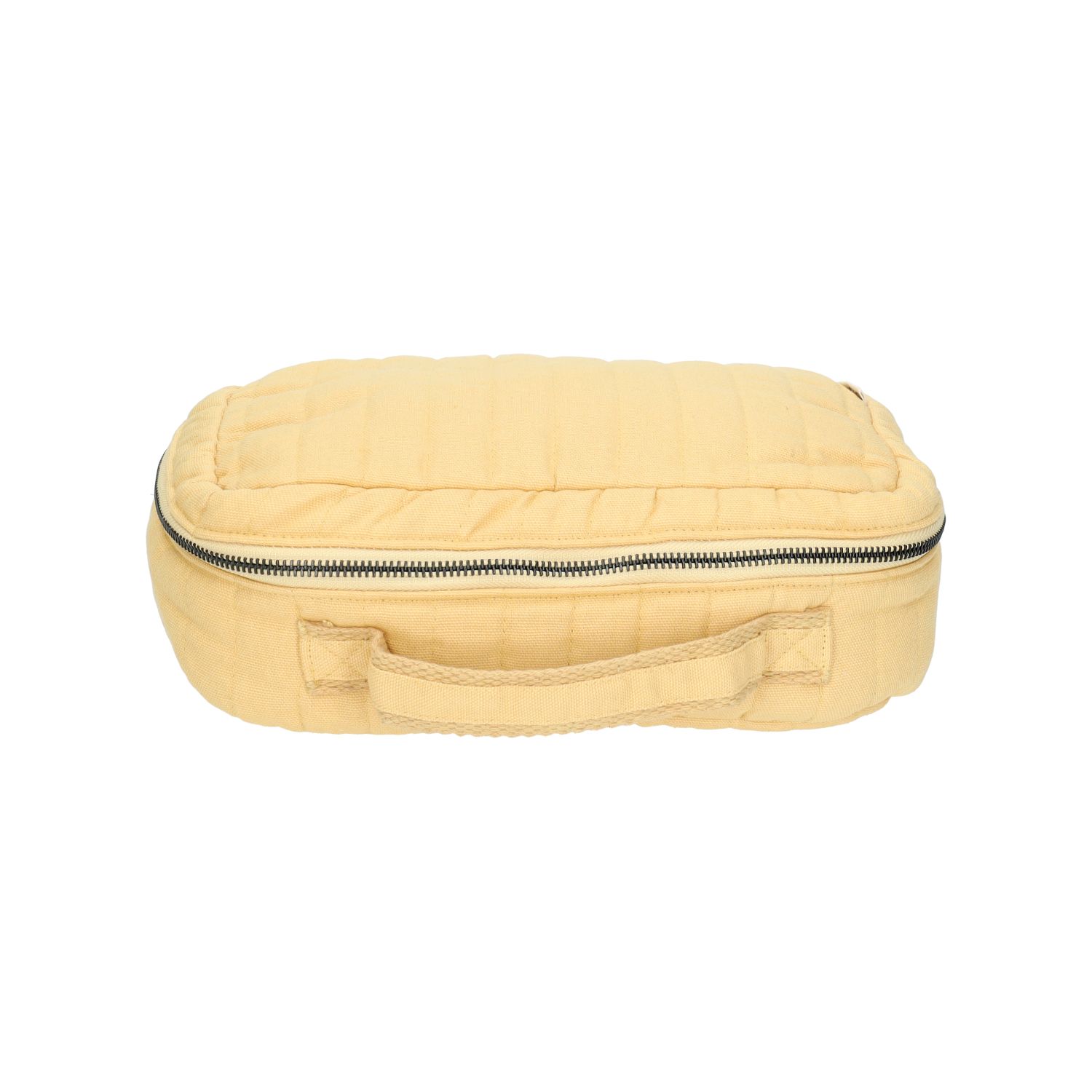 Toilettas groot, biologisch katoen, geel, 26 x 16 x 10 cm geel