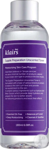 Klairs Supple Preparation Tonique Non Parfumé Flacon 180ml