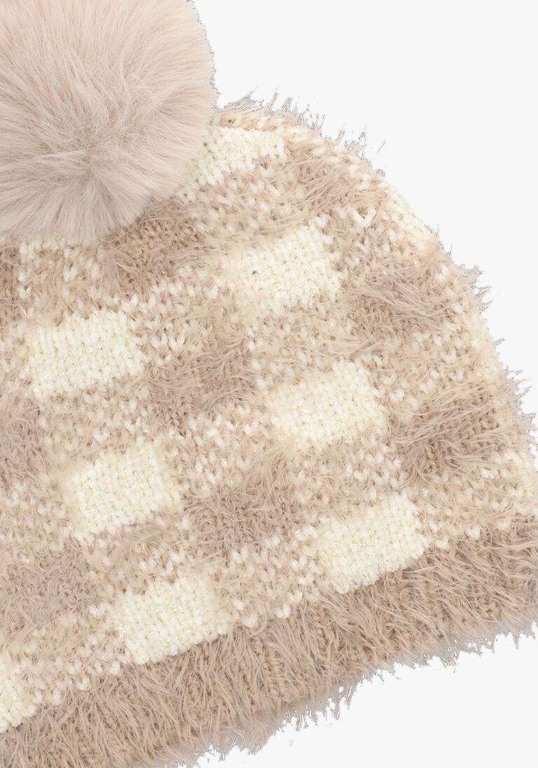 LIU JO beige liu jo muts check hat