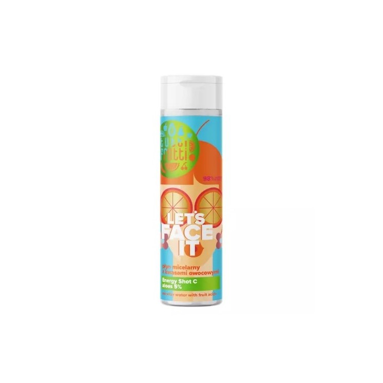 Farmona Tutti Frutti Let's Face It Reinigungs-Mizellenflüssigkeit mit Fruchtsäuren und Aloe 5 % + Energy Shot C 200 ml