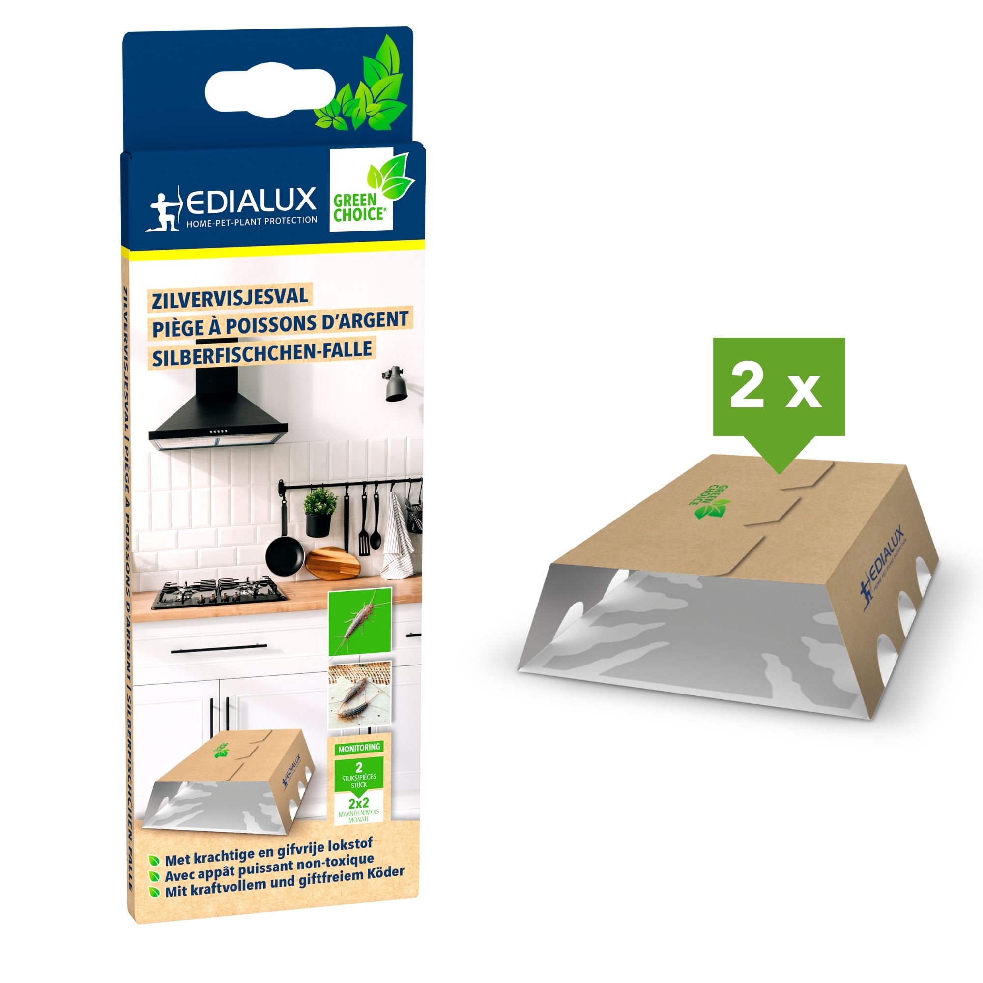 Edialux zilvervisjesvallen - Set van 2