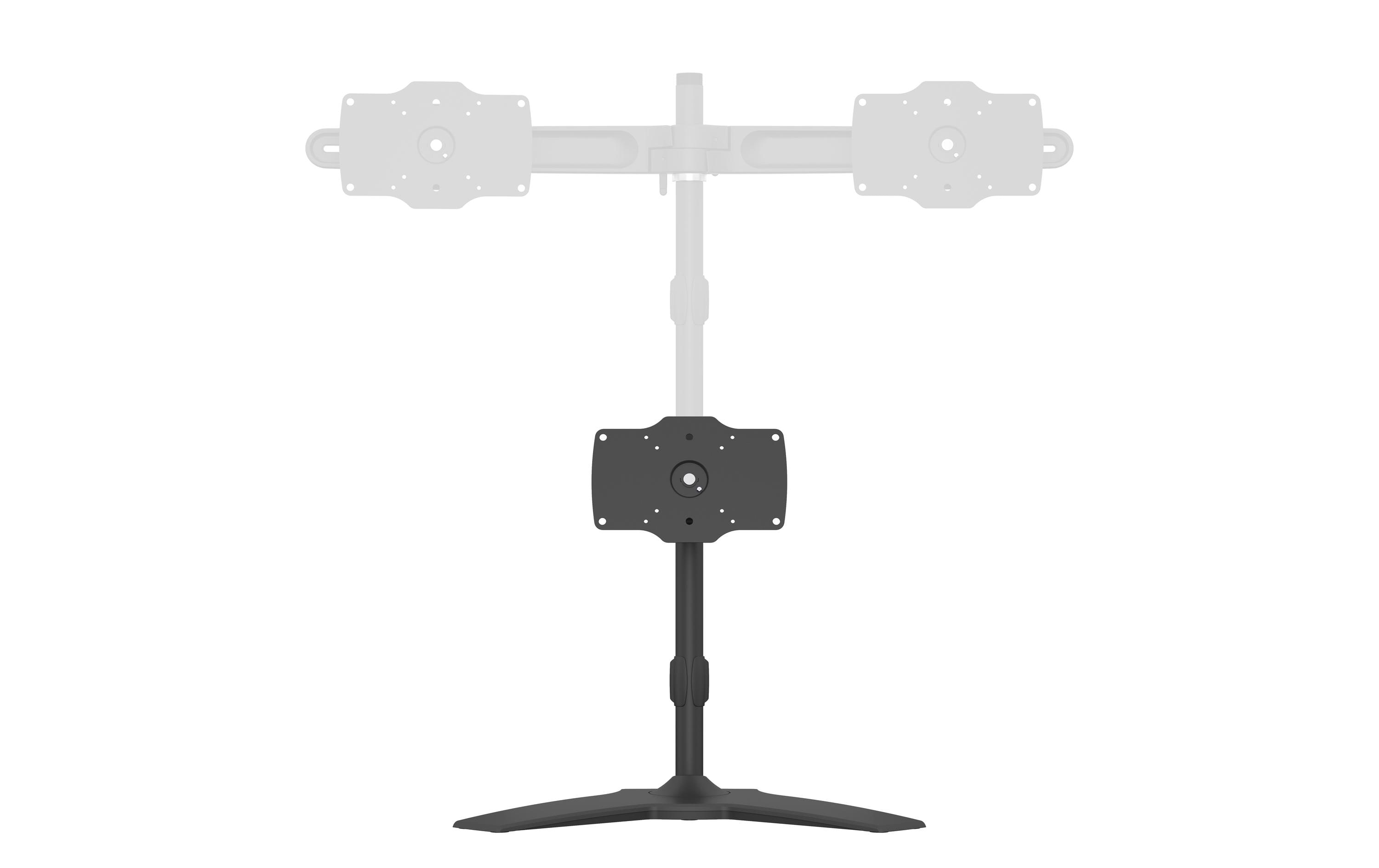 Monitor-Standfuss Single bis 15 kg – Schwarz<br>Für 1 Bildschirm