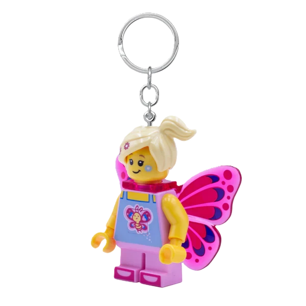 Køb Euromic Lego® Iconic Butterfly Girl Nøglering Med LED Lys