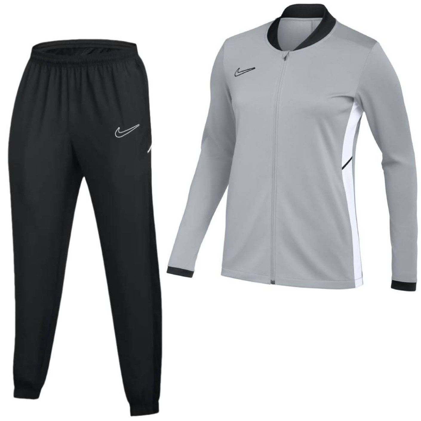 Nike Academy 25 Trainingspak Full-Zip Kids Grijs Zwart Wit