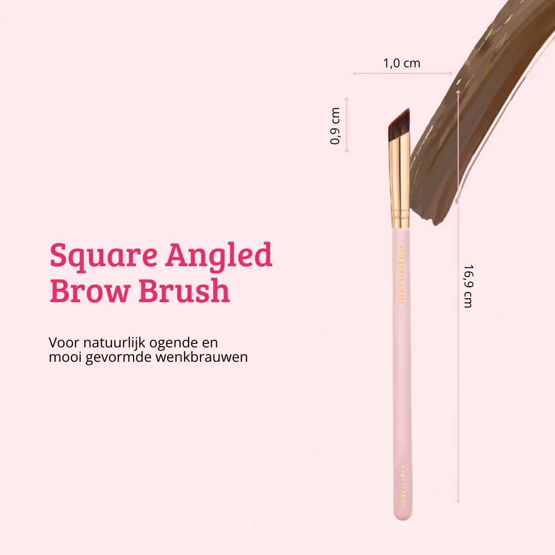 Soft Pink & Gold Square Angled Brow Brush