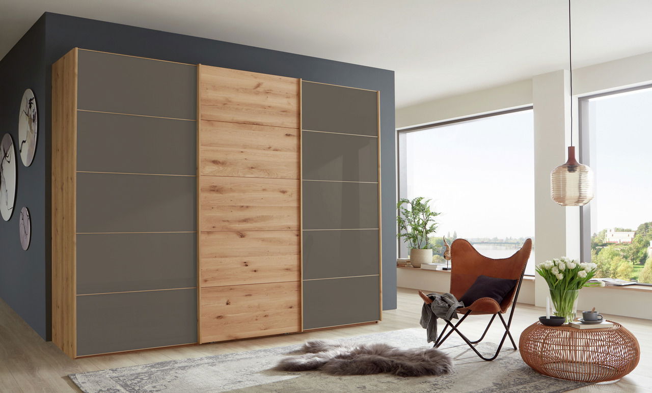 Linea Natura Schwebetürenschrank 3-türig CARDIFF