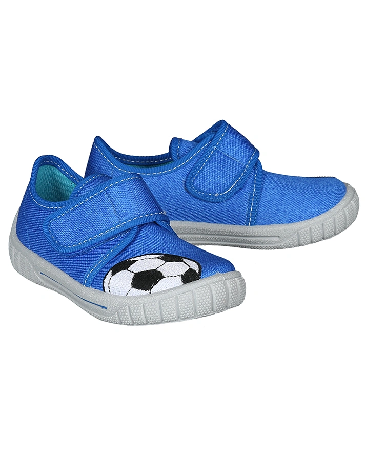 Klett-Hausschuhe BILL FUßBALL in blau