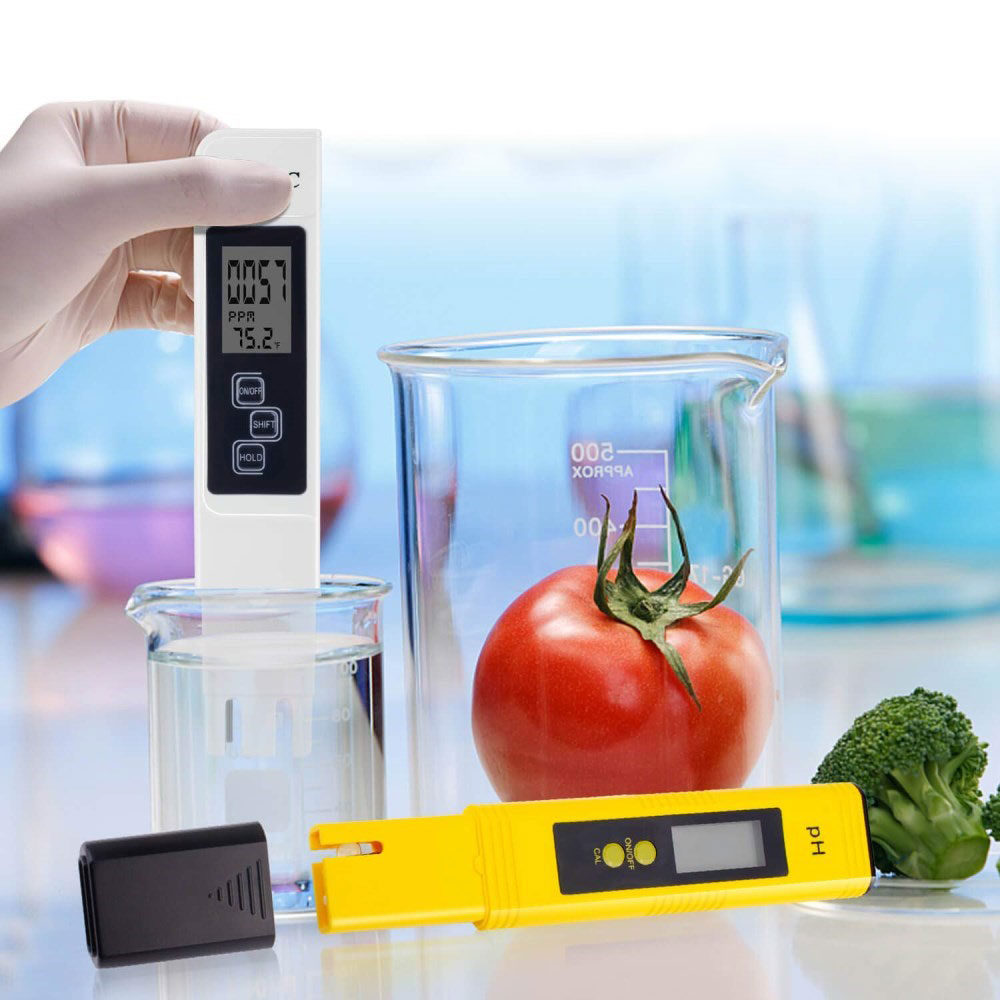 (2-tlg. Set) Digitales Wasser TDS / PH Meter Messgerät   Aufbewahrungstasche