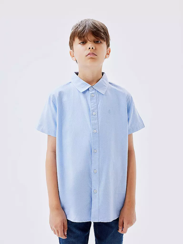 NAME IT Jungen Hemd Regular Fit hellblau