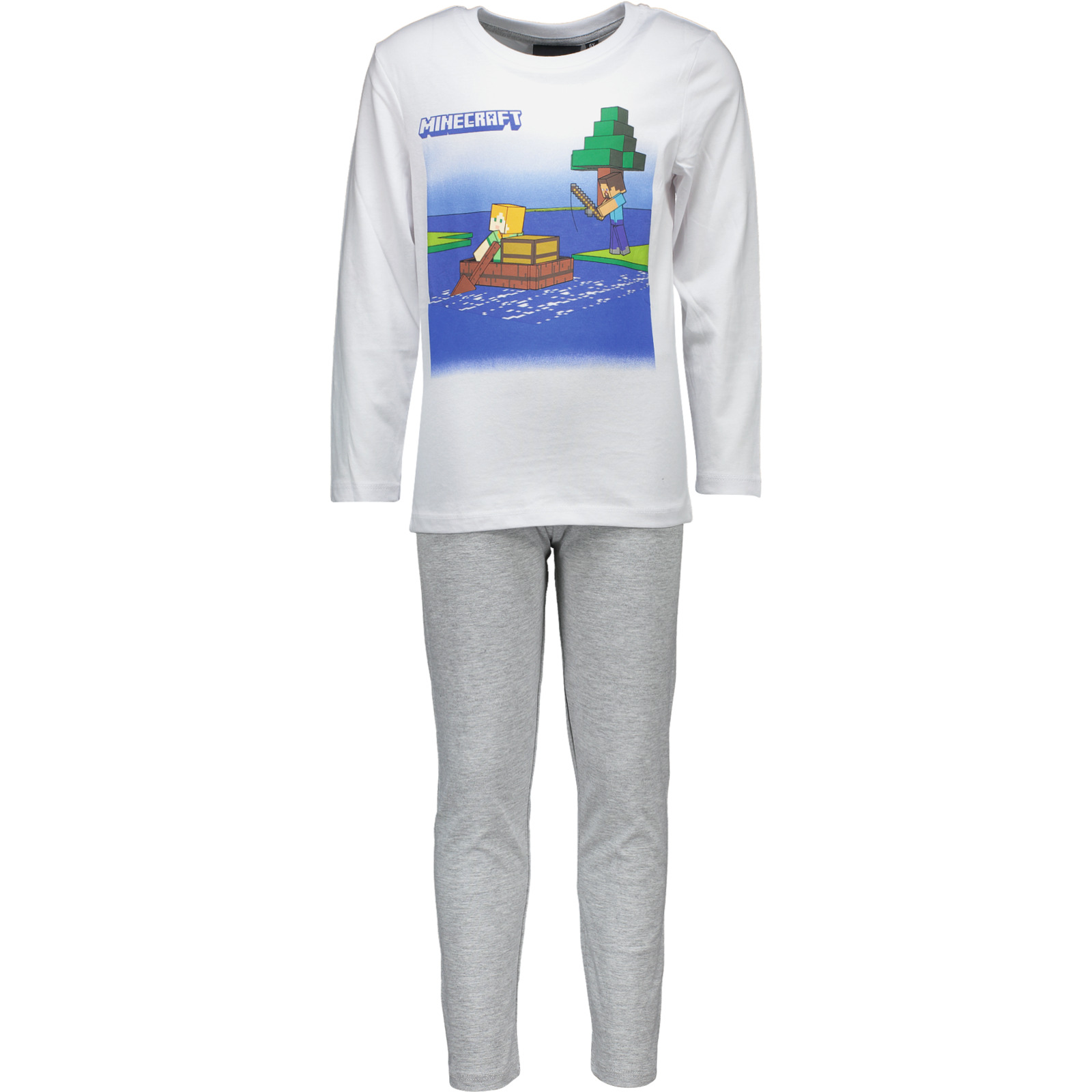 Kinder-Pyjama Minecraft offwhite