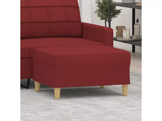 Repose-pied Rouge bordeaux 70x55x41 cm Tissu